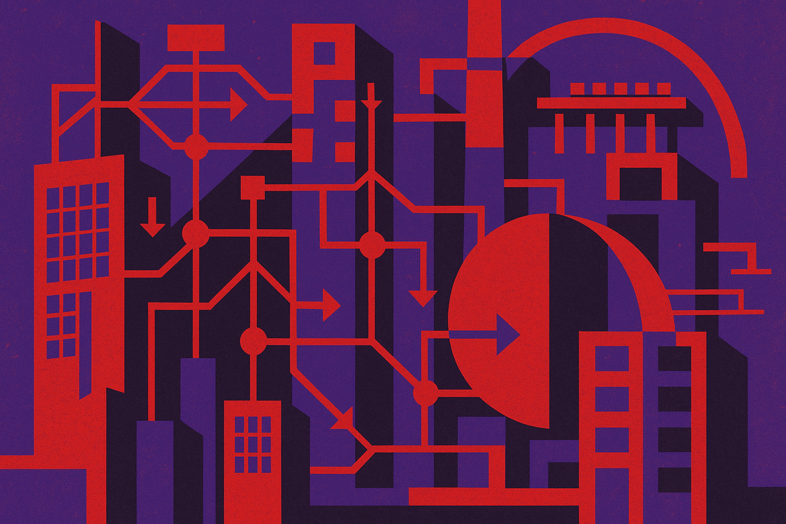 Representação do Projeto Cybersyn chileno e planejamento cibernético